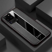 Zebana Samsung Galaxy S20 Ultra Kılıf Zebana Premium Deri Kılıf Siyah