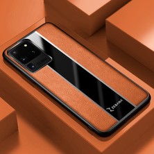 Zebana Samsung Galaxy S20 Ultra Kılıf Zebana Premium Deri Kılıf Kahverengi