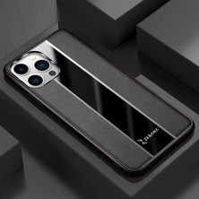 Zebana Apple iPhone 12 Pro Max Kılıf Zebana Premium Deri Kılıf Siyah