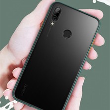 Huawei Y7 2019 Kılıf Zebana Stylish Silikon Kenar Kılıf Lacivert