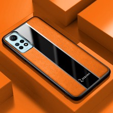 Zebana Xiaomi Redmi Note 12 Pro Kılıf Zebana Premium Deri Kılıf Turuncu