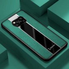 Zebana Xiaomi Poco X3 Pro Kılıf Zebana Premium Deri Kılıf Yeşil