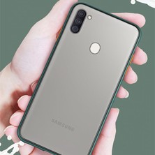 Samsung Galaxy M11 Kılıf Zebana Stylish Silikon Kenar Kılıf Siyah