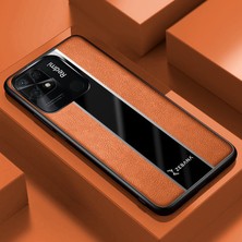 Zebana Xiaomi Redmi 10C Kılıf Zebana Premium Deri Kılıf Kahverengi