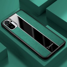Zebana Xiaomi Redmi Note 10S Kılıf Zebana Premium Deri Kılıf Yeşil