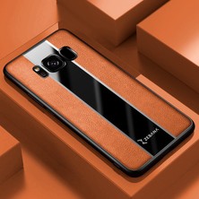 Zebana Samsung Galaxy S8 Plus Kılıf Zebana Premium Deri Kılıf Kahverengi