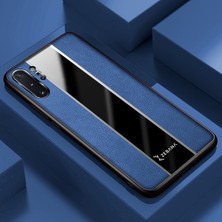 Zebana Samsung Galaxy Note 10 Plus Kılıf Zebana Premium Deri Kılıf Mavi