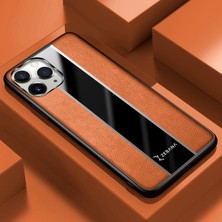 Zebana Apple iPhone 11 Pro Max Kılıf Zebana Premium Deri Kılıf Kahverengi