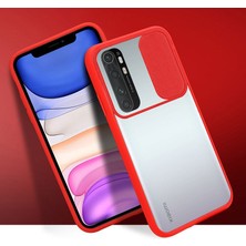 Zebana Xiaomi Mi Note 10 Lite Kılıf Kamera Lens Korumalı Kılıf Kırmızı