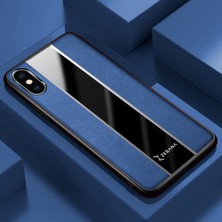 Zebana Apple Iphone Xs Max Kılıf Zebana Premium Deri Kılıf Mavi