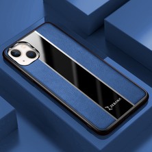 Zebana Apple iPhone 14 Kılıf Zebana Premium Deri Kılıf Mavi
