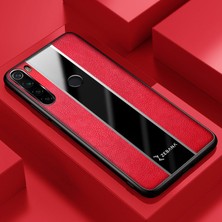 Zebana Xiaomi Redmi Note 8 Kılıf Zebana Premium Deri Kılıf Kırmızı
