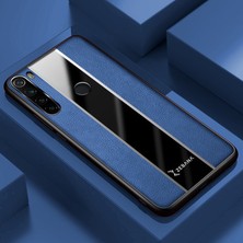 Zebana Xiaomi Redmi Note 8 Kılıf Zebana Premium Deri Kılıf Mavi