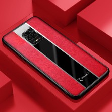 Zebana Xiaomi Redmi Note 9s Kılıf Zebana Premium Deri Kılıf Kırmızı