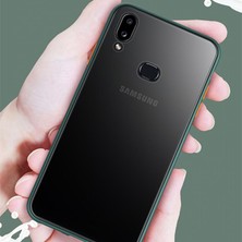 Samsung Galaxy A10S Kılıf Zebana Stylish Silikon Kenar Kılıf Yeşil