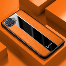 Zebana Oppo Reno 4 Lite Kılıf Zebana Premium Deri Kılıf Turuncu