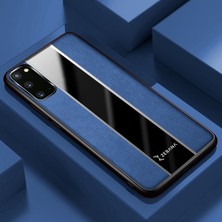 Zebana Samsung Galaxy S20 Fe Kılıf Zebana Premium Deri Kılıf Mavi