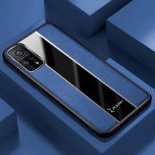 Zebana Xiaomi Mi 10T Kılıf Zebana Premium Deri Kılıf Mavi