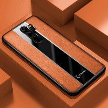 Zebana Xiaomi Redmi Note 8 Pro Kılıf Zebana Premium Deri Kılıf Kahverengi