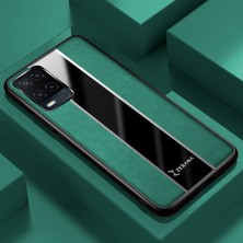 Oppo A54 Kılıf Zebana Premium Deri Kılıf Yeşil