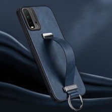 Xiaomi Redmi 9t Kılıf Zebana Classic Deri Kılıf Lacivert