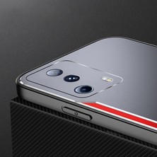 Zebana Xiaomi Mi 13 Lite Kılıf Zebana Metal Mitras Kılıf (Silikon Kenar) Kırmızı