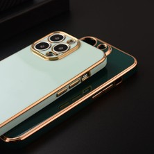 Zebana Apple iPhone 12 Pro Max Kılıf Golden Silikon Kılıf Siyah