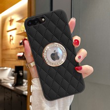 Zebana Apple iPhone 8 Plus Kılıf Zebana Diamond Deri Kılıf Rose Gold