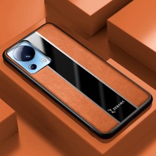 Zebana Xiaomi Mi 13 Lite Kılıf Zebana Premium Deri Kılıf Kahverengi