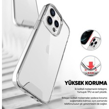 Zebana Apple iPhone 13 Pro Max Uyumlu Kılıf Zebana Hd Şeffaf Silikon Kılıf Şeffaf