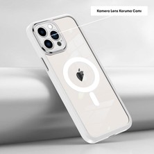 Zebana Apple iPhone 12 Pro Max Kılıf Magsafe Guard Silikon Kılıf (Kablosuz Şarj Destekli) Derin Mor