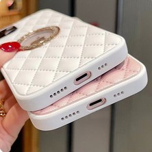 Zebana Apple iPhone 11 Pro Max Kılıf Zebana Diamond Deri Kılıf Beyaz