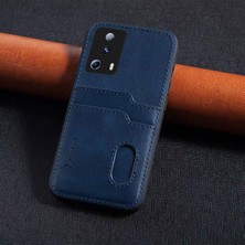 Zebana Xiaomi Mi 13 Lite Uyumlu Kılıf Zebana Kartlıklı Lüx Deri Kılıf Lacivert