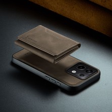 Zebana Xiaomi Poco X6 Uyumlu Kılıf 2in1 Elite Class Cüzdanlı Deri Kılıf Koyu Kahverengi