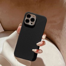 Zebana Apple iPhone 14 Pro Uyumlu Kılıf Zebana Woven Silikon Kılıf Siyah