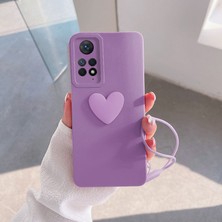 Zebana Xiaomi Redmi Note 11 Pro Kılıf Zebana Kalpli Love Kılıf Lila