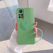 Zebana Xiaomi Redmi Note 11 Pro Kılıf Zebana Kalpli Love Kılıf Açık Yeşil