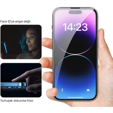 Zebana Apple iPhone 14 Kolay Kurulumlu Cam Ekran Koruyucu Siyah