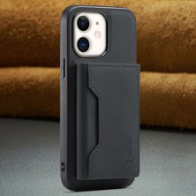 Zebana Apple iPhone 11 Uyumlu Kılıf Zebana 2in1 Elite Class Cüzdanlı Deri Kılıf Siyah