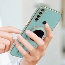 Zebana Xiaomi Redmi Note 8 Uyumlu Kılıf Standlı Astronot Silikon Kılıf Açık Mavi