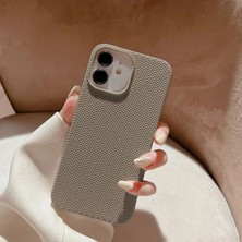 Zebana Apple iPhone 11 Uyumlu Kılıf Zebana Woven Silikon Kılıf Açık Kahverengi