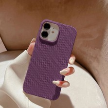 Zebana Apple iPhone 11 Uyumlu Kılıf Zebana Woven Silikon Kılıf Derin Mor