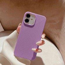 Zebana Apple iPhone 11 Uyumlu Kılıf Zebana Woven Silikon Kılıf Lila