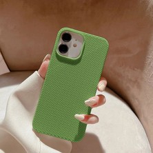 Zebana Apple iPhone 11 Uyumlu Kılıf Zebana Woven Silikon Kılıf Açık Yeşil