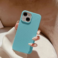 Zebana Apple iPhone 13 Uyumlu Kılıf Zebana Woven Silikon Kılıf Turkuaz