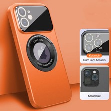 Zebana Apple iPhone 11 Kılıf Zebana Lenix Silikon Kılıf (Kablosuz Şarj Destekli) Turuncu