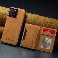 Zebana Xiaomi Mi 13T Uyumlu Kılıf Zebana 2in1 Elite Class Cüzdanlı Deri Kılıf Kahverengi