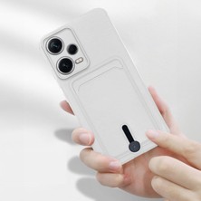 Zebana Xiaomi Redmi Note 12 Pro 5g Uyumlu Kılıf Zebana Kartlıklı Sweet Yumuşak Silikon Kılıf Beyaz
