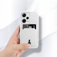Zebana Xiaomi Redmi Note 12 Pro 5g Uyumlu Kılıf Zebana Kartlıklı Sweet Yumuşak Silikon Kılıf Beyaz