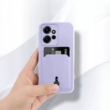 Zebana Xiaomi Redmi Note 12 4g Uyumlu Kılıf Zebana Kartlıklı Sweet Yumuşak Silikon Kılıf Lila